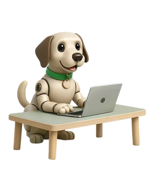 Robot dog mascot
